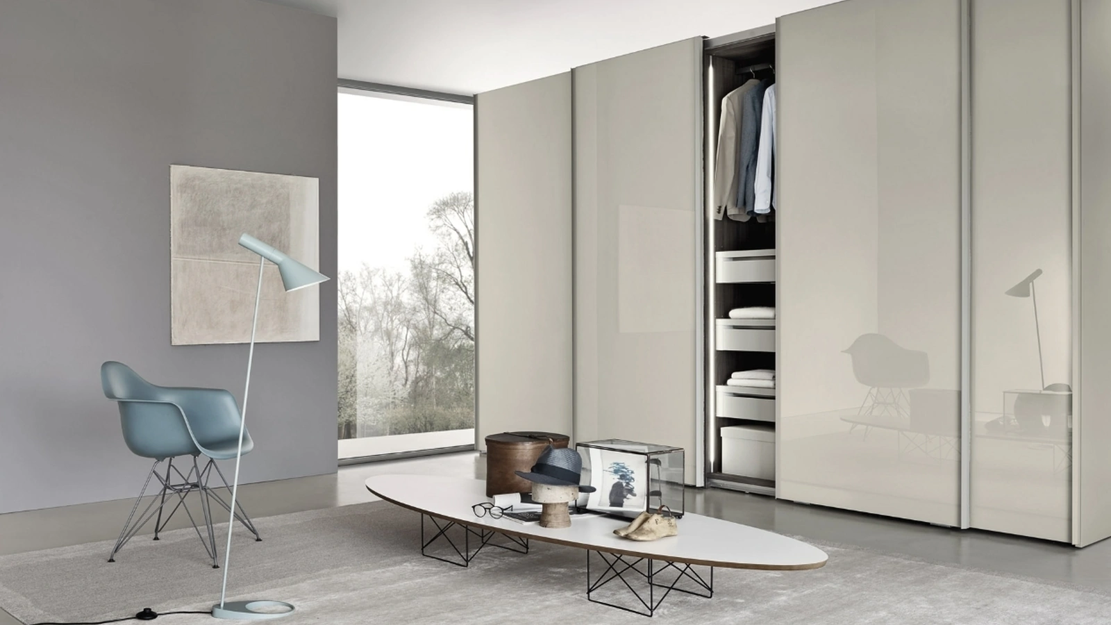 Armadio Ala Vetro Juta di Sangiacomo