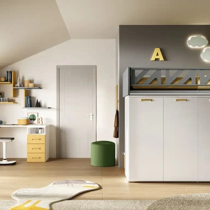 Cameretta a soppalco K109 di Moretti Compact Camerette