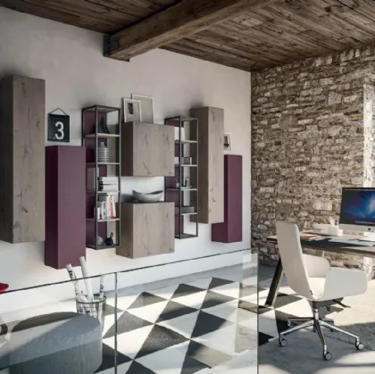 Libreria Rebel CF 172 in legno e laccato di Fimar