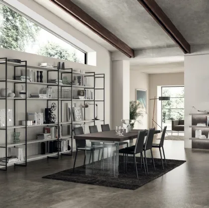 Libreria Living Liberamente sistema Metro di Scavolini