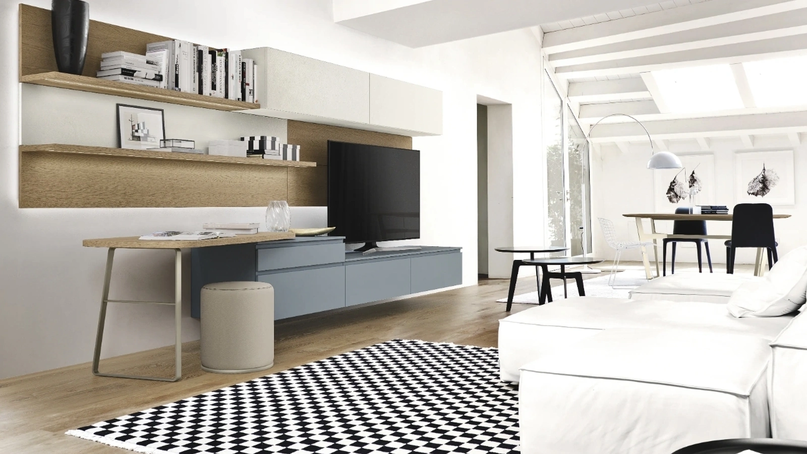 Parete Attrezzata Lampo 004 Laccata di Sangiacomo