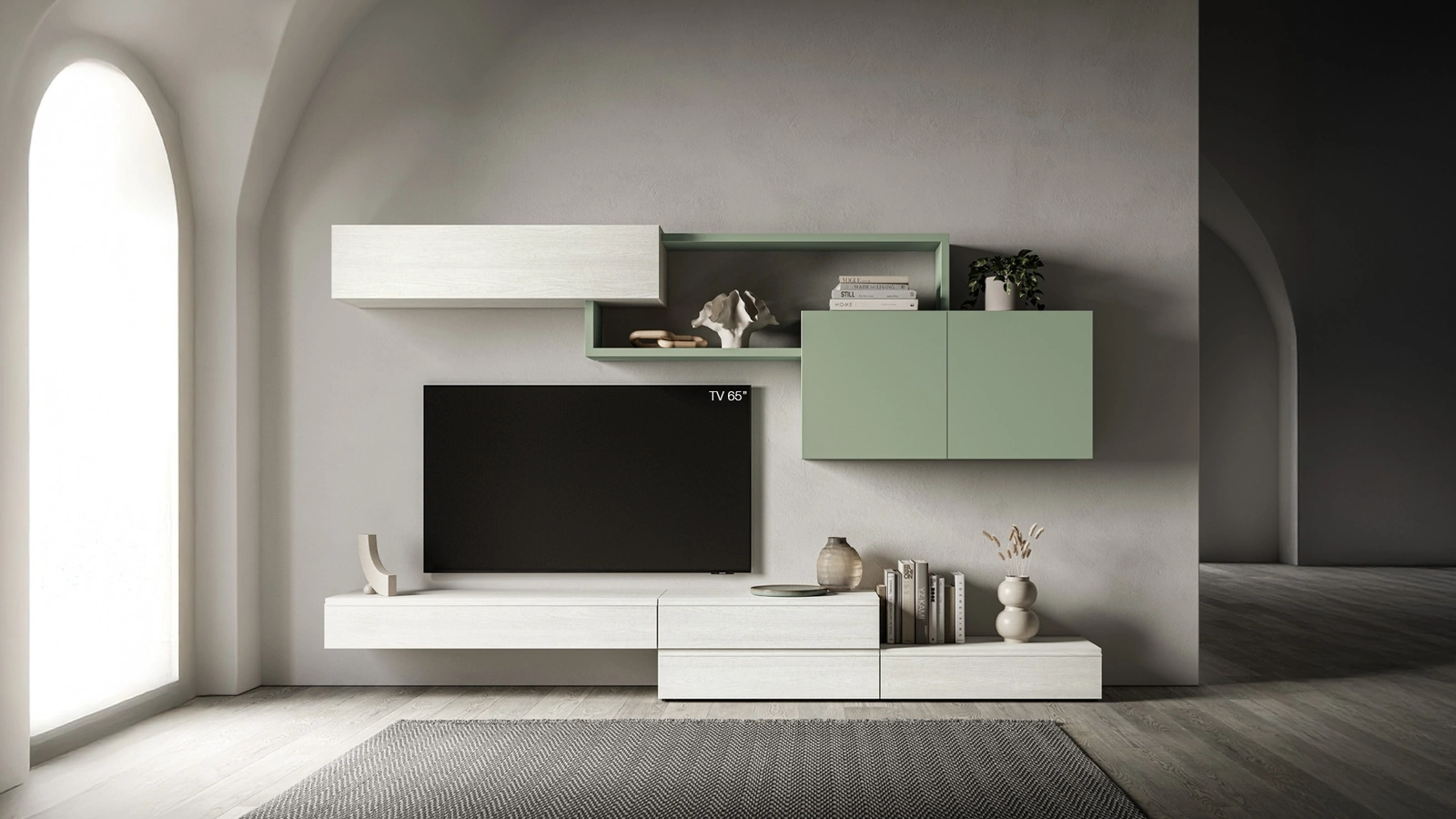 Parete Attrezzata Pratico PTG404 di SantaLucia