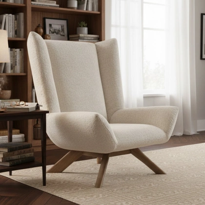 Poltrona Dalia in tessuto imbottito di Calligaris