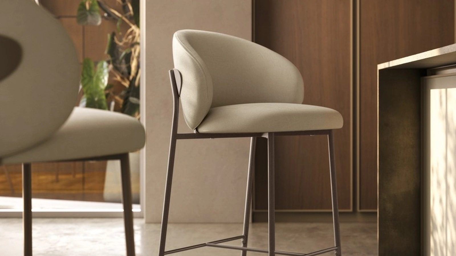 Sgabello imbottito Calla di Scavolini
