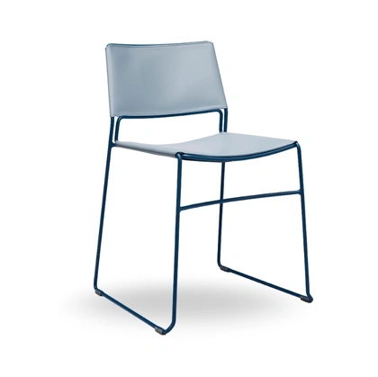 Sedia in cuoio Slim di Midj