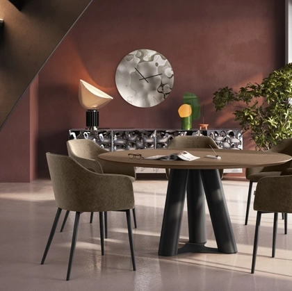 Tavolo rotondo in legno Singapore di Scavolini