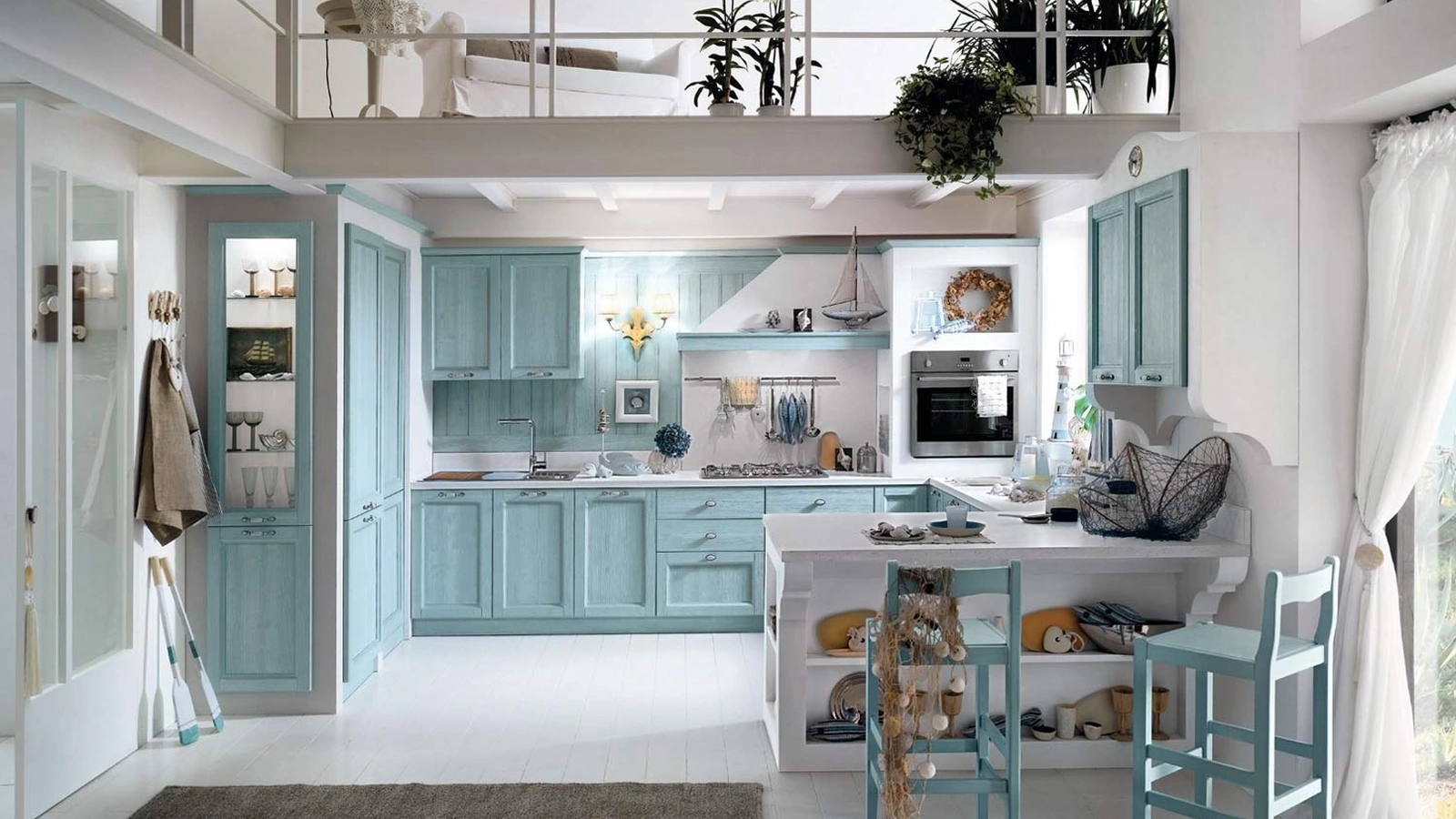 Cucina in Muratura con penisola Everyday Anice Talcato di Callesella