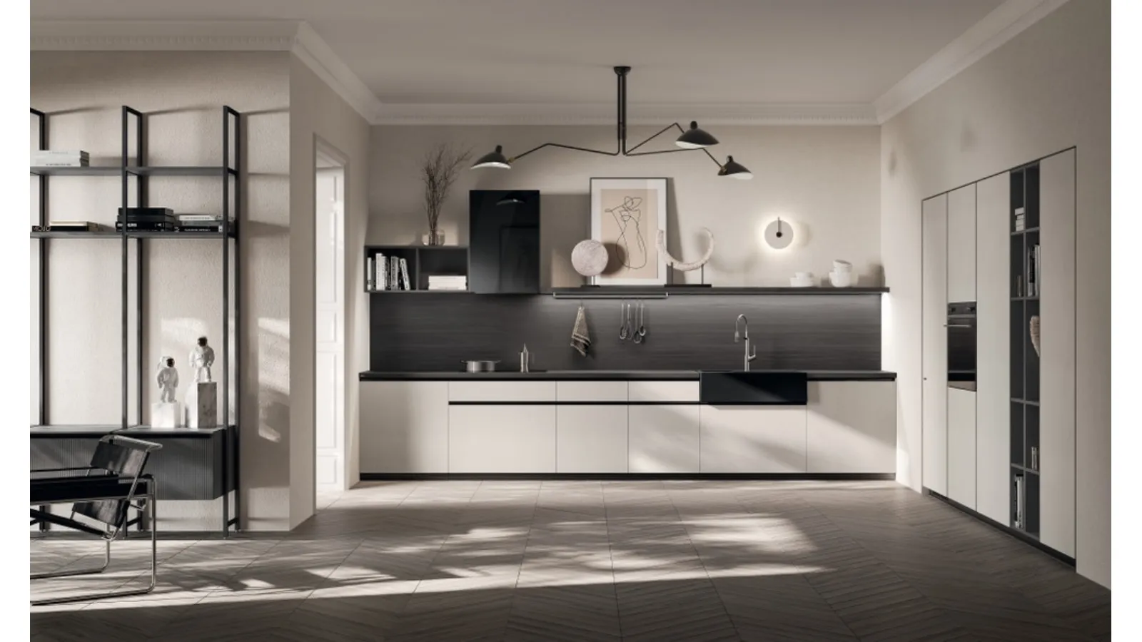 Cucina su misura Mira 03 in decorativo Home Matter e Gate Matter di Scavolini