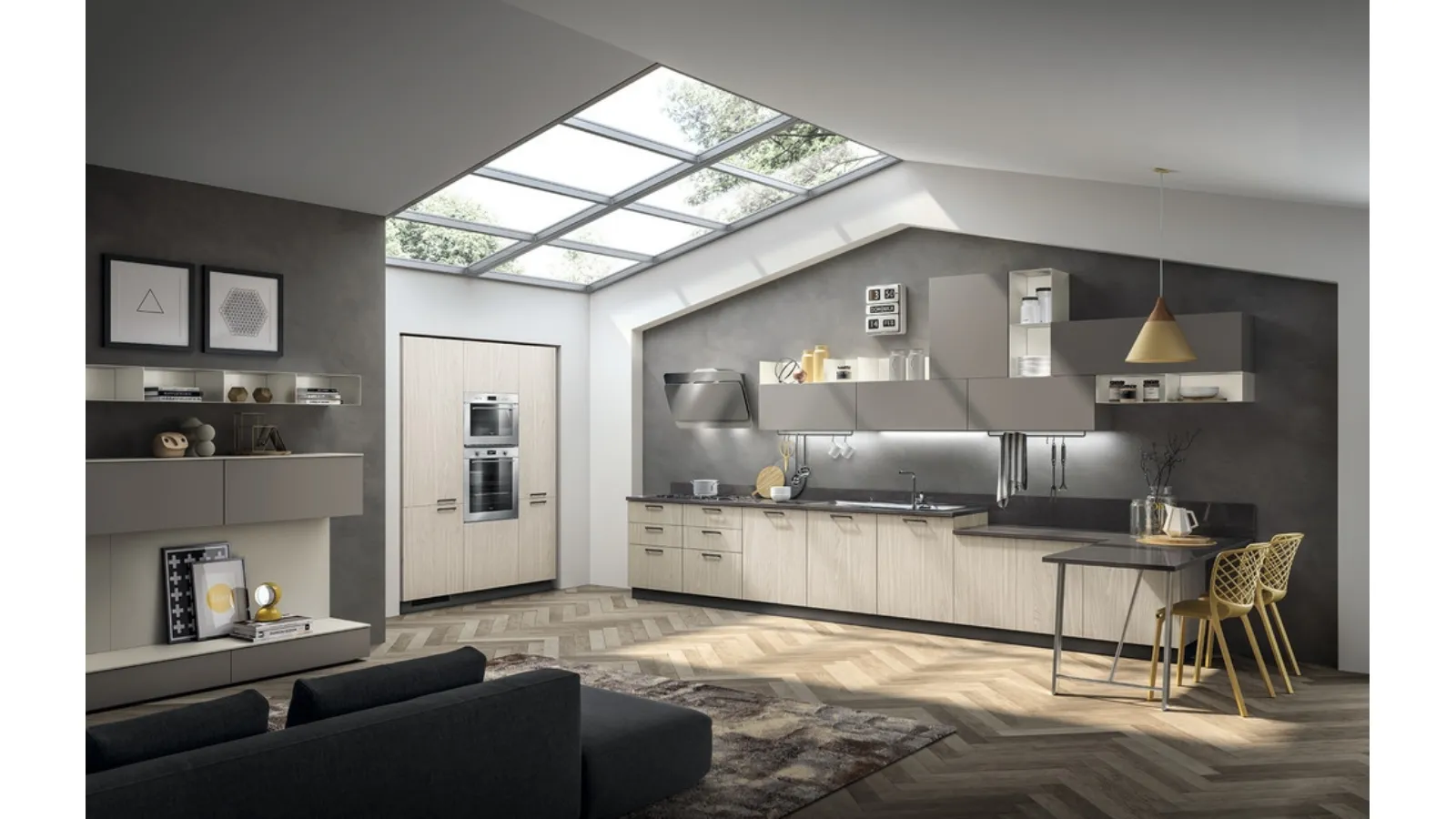 Cucina ad angolo su misura Sax 08 di Scavolini